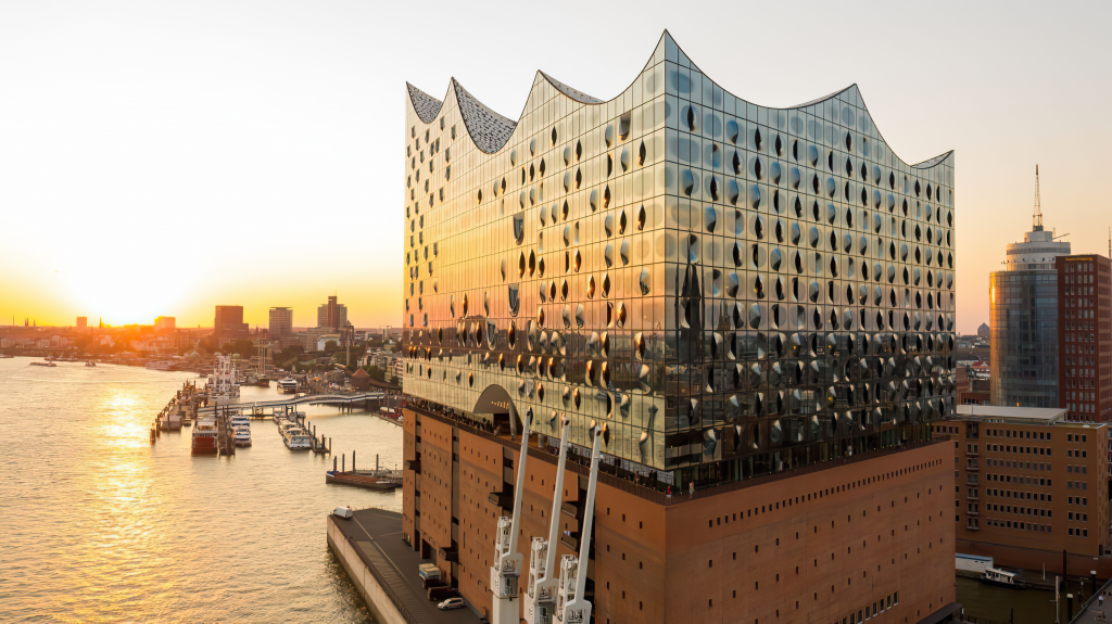 Aerial Photograph of Elbphilharmonie Concert Hall In Hamburg